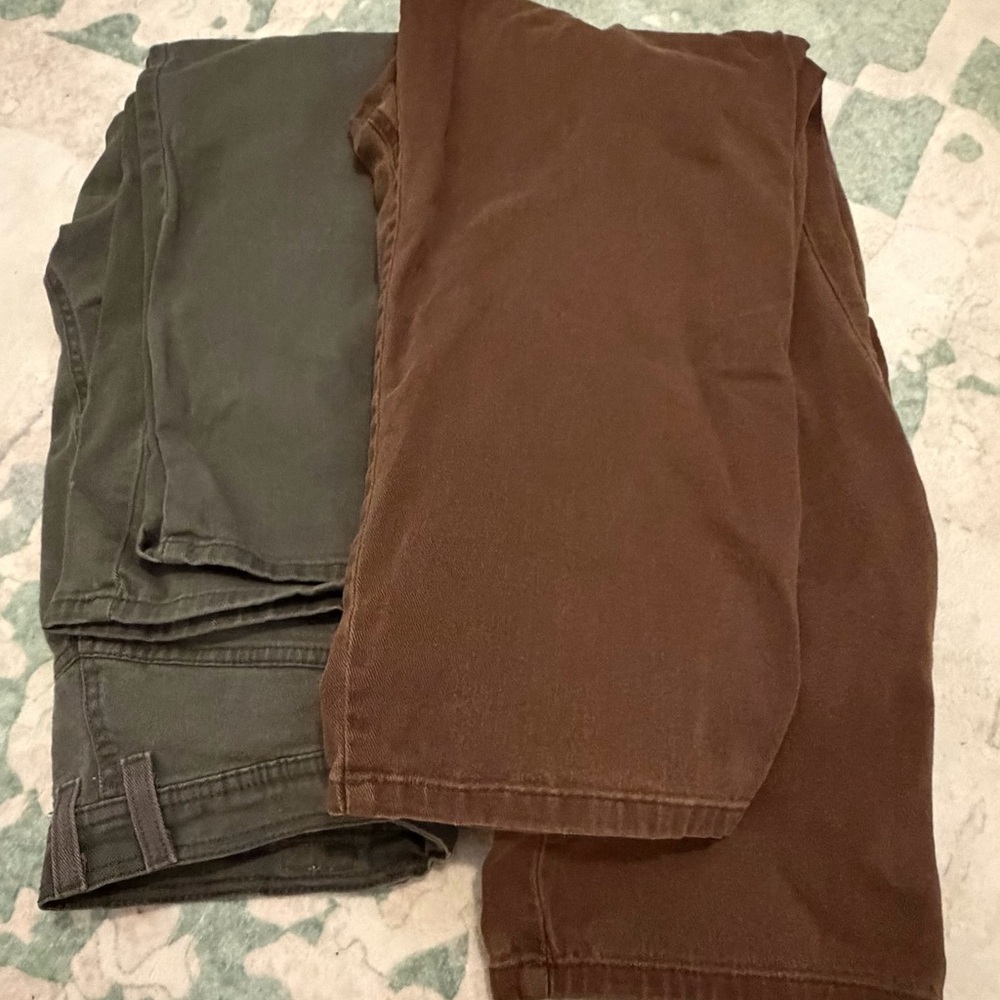 Brown and Green Pants